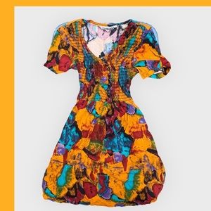 Vintage 80-90s Vibrant Retro Dress